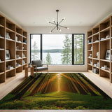 Sunlit Forest Pathway Area Rug