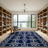 Navy Blue Intricate Traditional Persian Area Rug