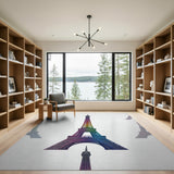 Rainbow Eiffel Tower Area Rug