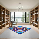 Vibrant Mandala Diamond Area Rug
