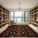 Southwestern Tribal Hourglass Feather Area Rug