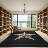 Bold Metallic Gold Star Area Rug