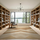 Beige Geometric Triangle Area Rug