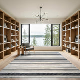 Black White Geometric Striped No. 2 Area Rug