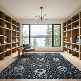 Grey Moroccan Arch Lattice Rug