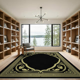 Traditional Persian Ornate Gold Border Traditional Persian Rug