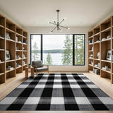 Black and White Buffalo Black White Buffalo Check Area Rug