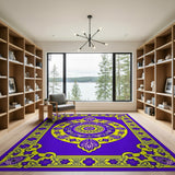 Purple Medallion Traditional Persian Area Rug
