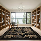 Tribal Elephant Herd Area Rug