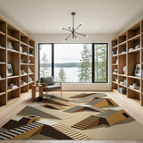 Isometric Endless Stairs Geometric Area Rug