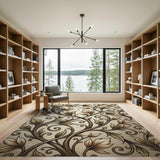 Vintage Floral Vine Area Rug