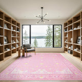 Pink Unicorn Stars Kids Area Rug