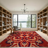 Exquisite Red Persian Floral Area Rug