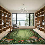 Enchanted Forest Mushroom Area Rug