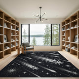 Shooting Stars Meteor Shower Area Rug
