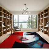 Pixelated Pop Art Woman Portrait Rug