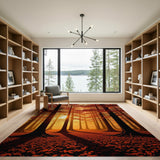 Sunlit Autumn Forest Area Rug