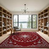 Red Persian Starburst Area Rug