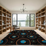 Cosmic Orbits Geometric Area Rug