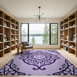 Purple Persian Mandala Area Rug