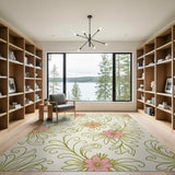 Floral Vintage Vintage Pink Floral Area Rug