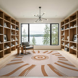 Pink Terracotta Sunburst Area Rug