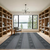 Black and White Black White Diamond Tribal Area Rug