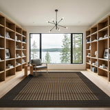 Black Dot Tan Woven Area Rug