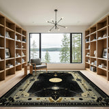 Cosmic Gold Geometric Area Rug