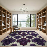 Purple Flame Cross Heritage Tribal Rug
