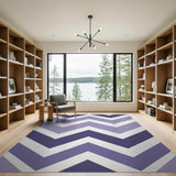Purple Chevron Zigzag Area Rug