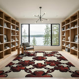 Rusty Chain Clover Area Rug