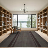 Brown and Tan Brown Tan Vertical Stripe Woven Rug