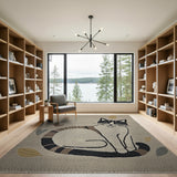 Adorable Smiling Cat Tufted Area Rug