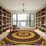 Multi-color and Patterns Vibrant Multi-Color Mandala Geometric Area Rug
