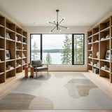 Abstract Area Beige and Neutral Abstract Beige Neutral Organic Shapes Area Rug