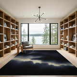Dramatic Storm Clouds Grey Area Rug