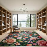 Peach Rose Cherry Blossom Petal Rug