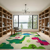 Playful Dinosaur ABC Kids Cartoon Rug