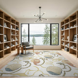 Coastal Seashell Nautical Rope Area Rug