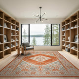 Terracotta Southwestern Geometric Orange Area Rug