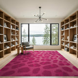 Vibrant Pink Leopard Print Area Rug