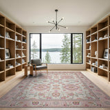 Pink Ivory Persian Floral Area Rug