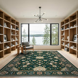 Emerald Green Traditional Persian Area Rug
