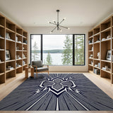 Navy Geometric Starburst Area Rug