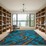 Rainbow Rope Knot Area Rug