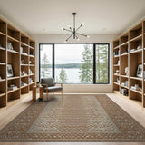 Brown Tan Traditional Persian Area Rug