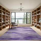 Purple Abstract Stripe Area Rug