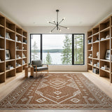 Tan Geometric Southwestern Area Rug