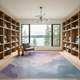 Purple Dreamy Cloud Washable Area Rug